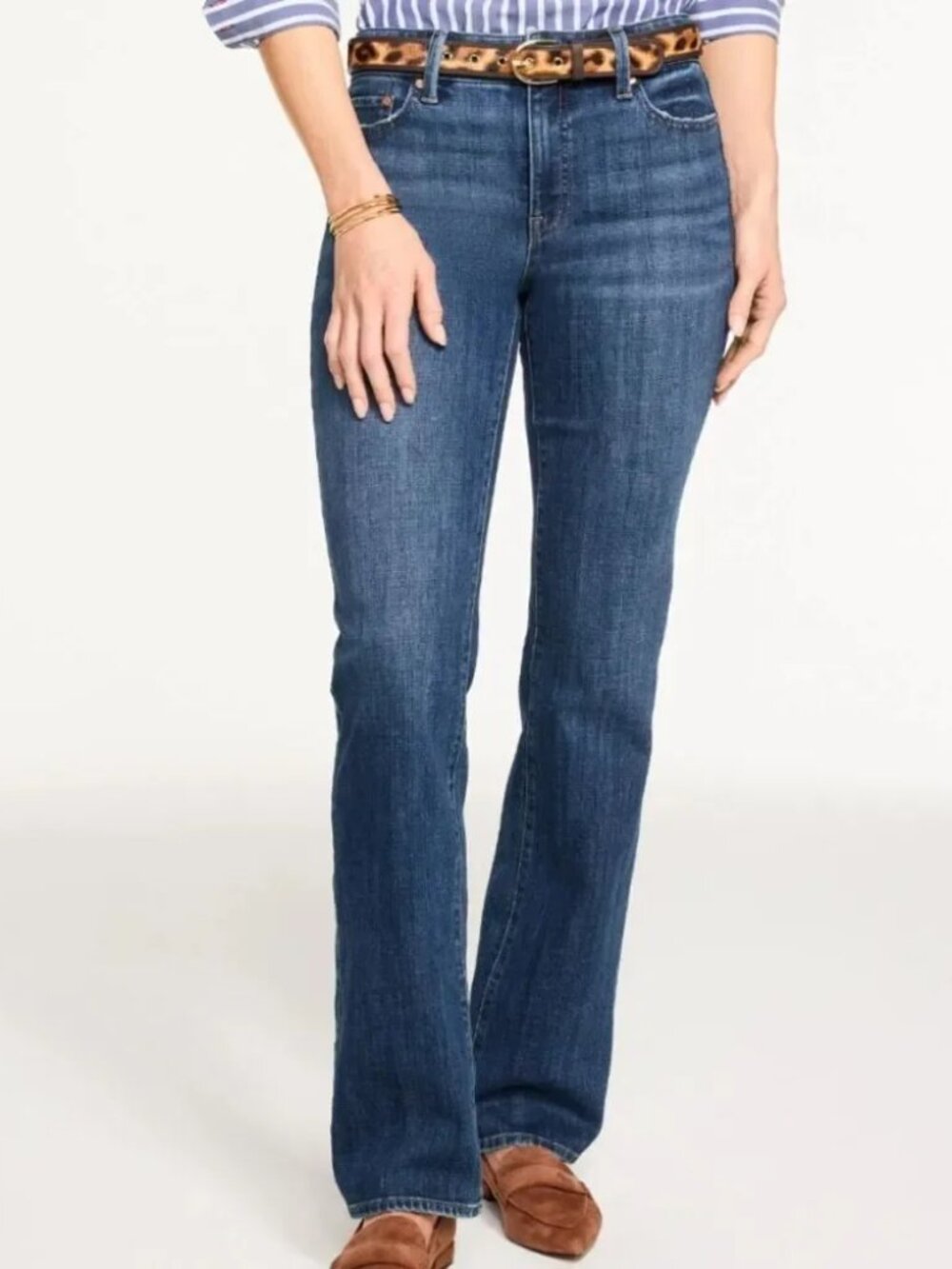 Talbots Barely Boot Straight Leg Jeans in Dark Blue Denim size 16P